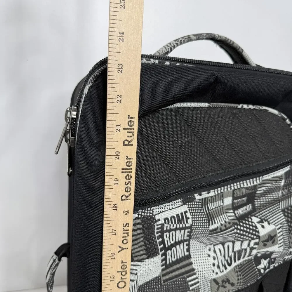 Rome SDS Black Snowboard Rolling Upright Luggage Travel Bag Carry On Design